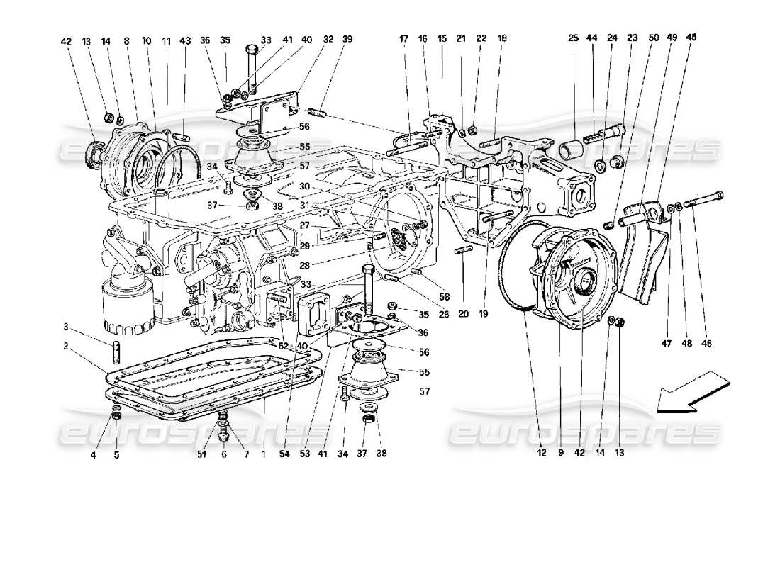 a part diagram from the ferrari 512 parts catalogue