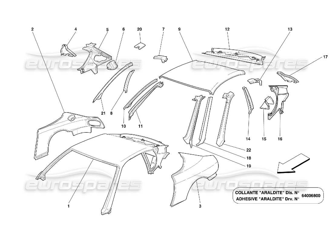 a part diagram from the Ferrari 456 M GT/M GTA parts catalogue