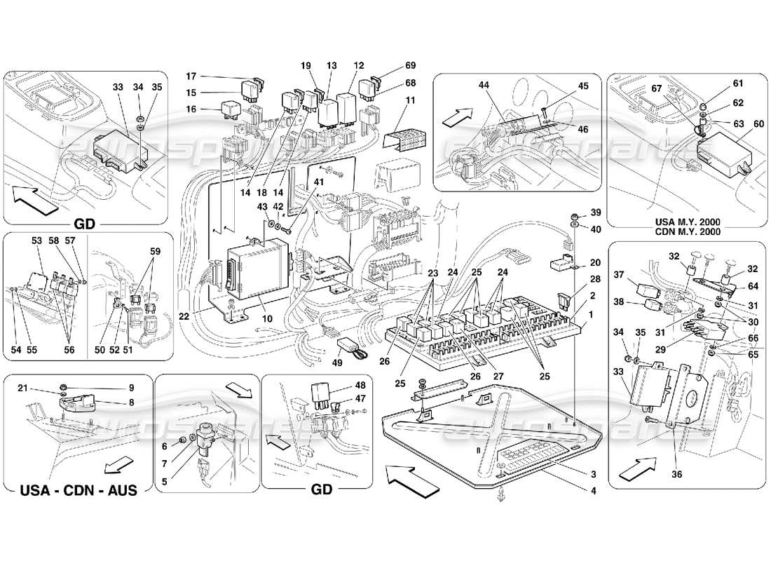 a part diagram from the ferrari 456 parts catalogue