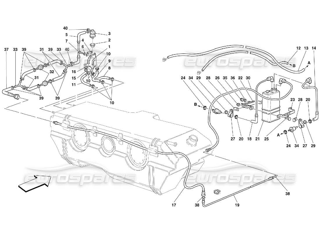 a part diagram from the ferrari 456 parts catalogue