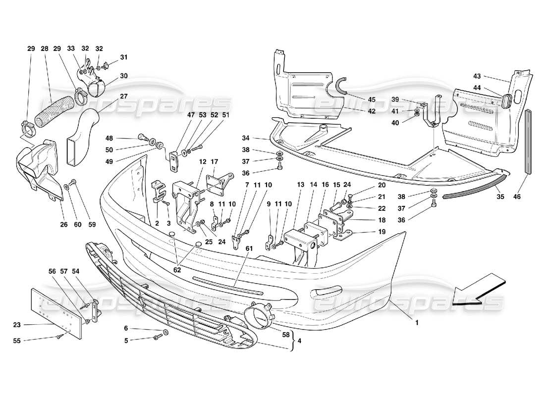 a part diagram from the ferrari 456 m gt/m gta parts catalogue