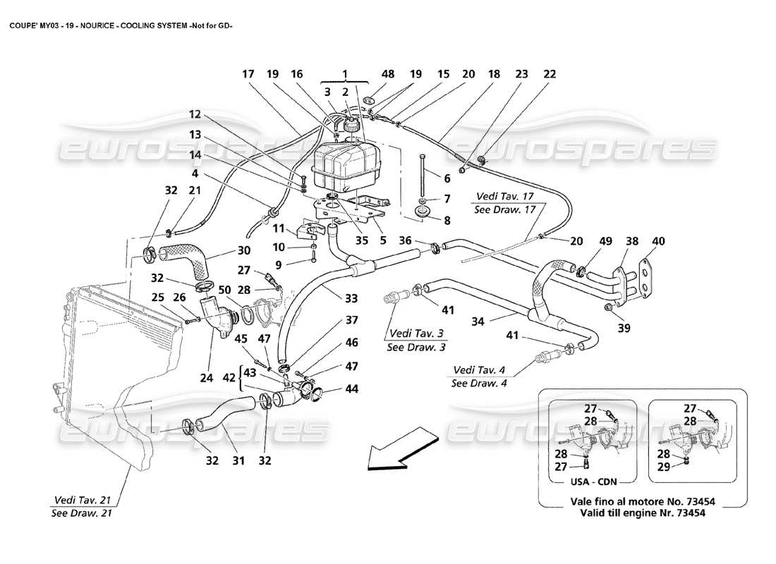 a part diagram from the maserati 4200 parts catalogue