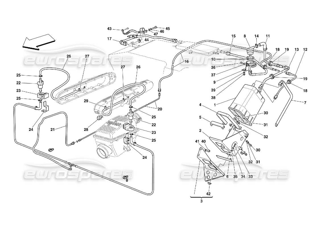 a part diagram from the ferrari 456 parts catalogue