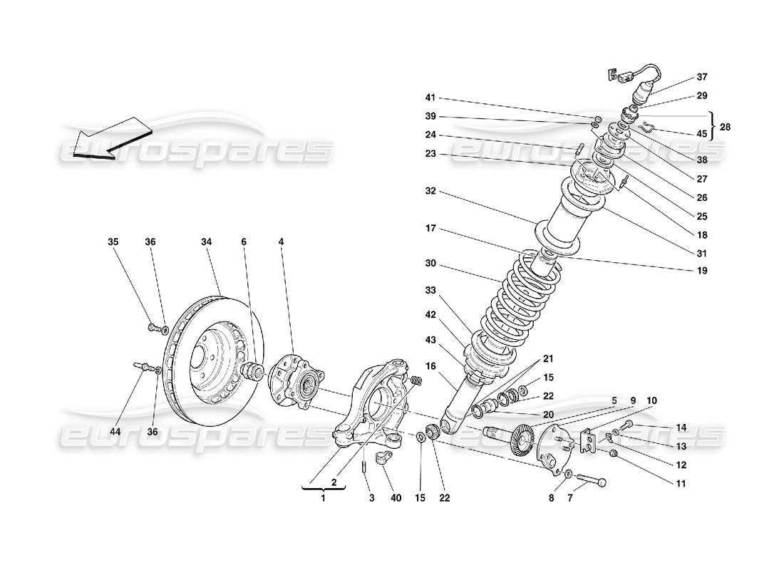 VIEW PARTS DIAGRAMS FROM THE FERRARI 456 PARTS CATALOGUE a part diagram from the ferrari 456 parts catalogue