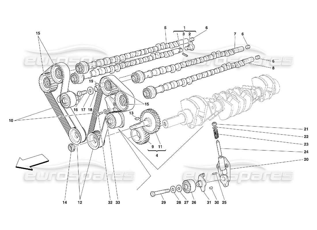 a part diagram from the ferrari 456 parts catalogue