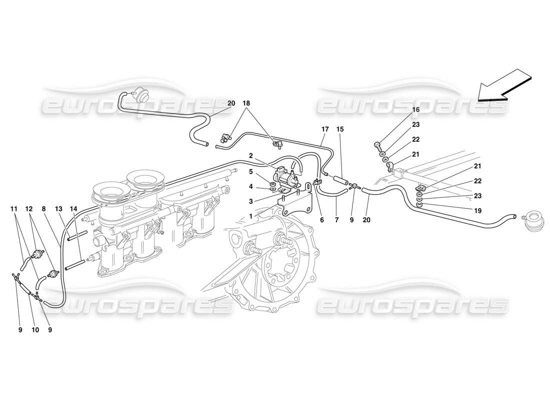 a part diagram from the ferrari f50 parts catalogue