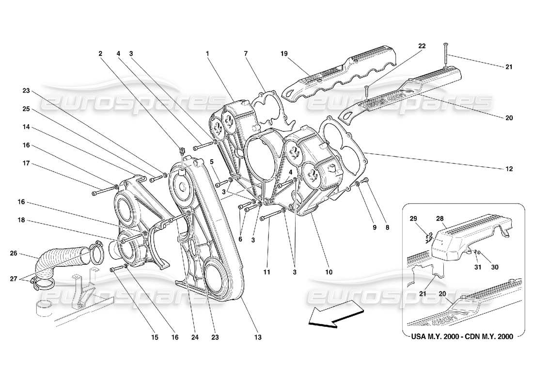 a part diagram from the Ferrari 456 M GT/M GTA parts catalogue