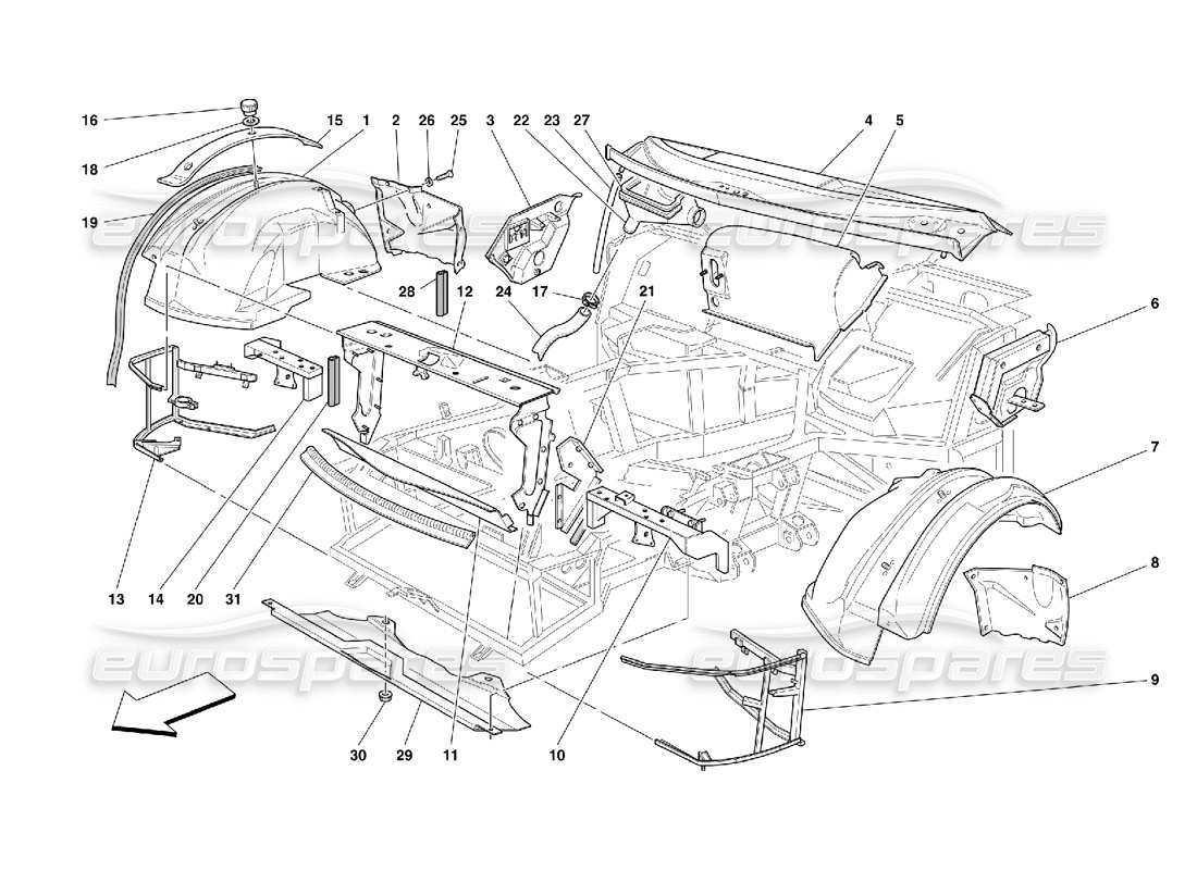 a part diagram from the ferrari 456 parts catalogue