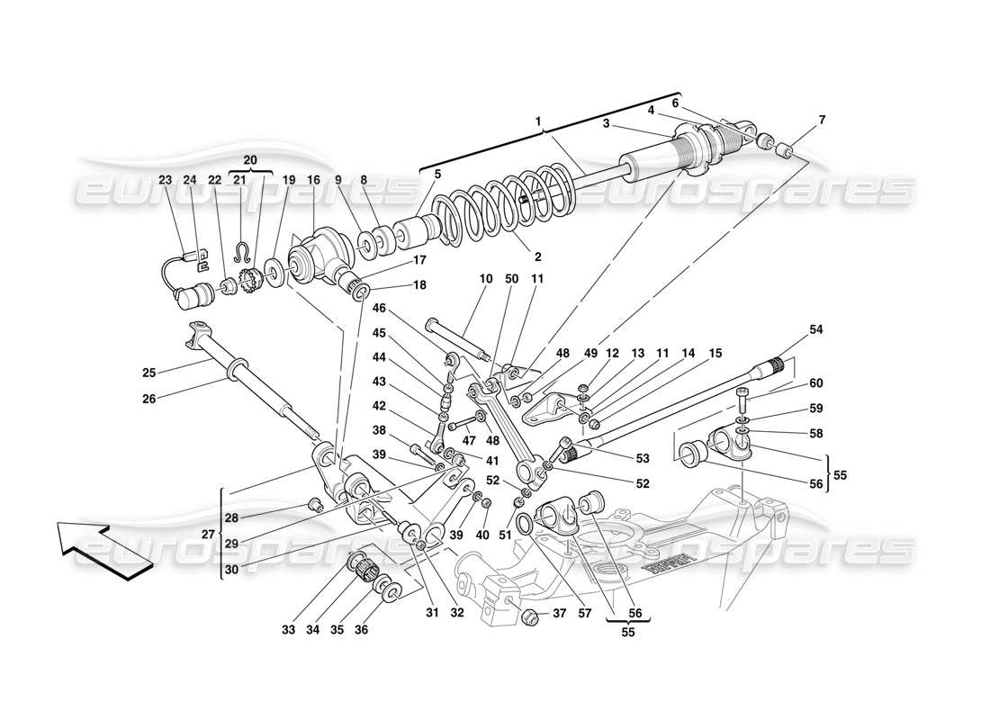 a part diagram from the ferrari f50 parts catalogue