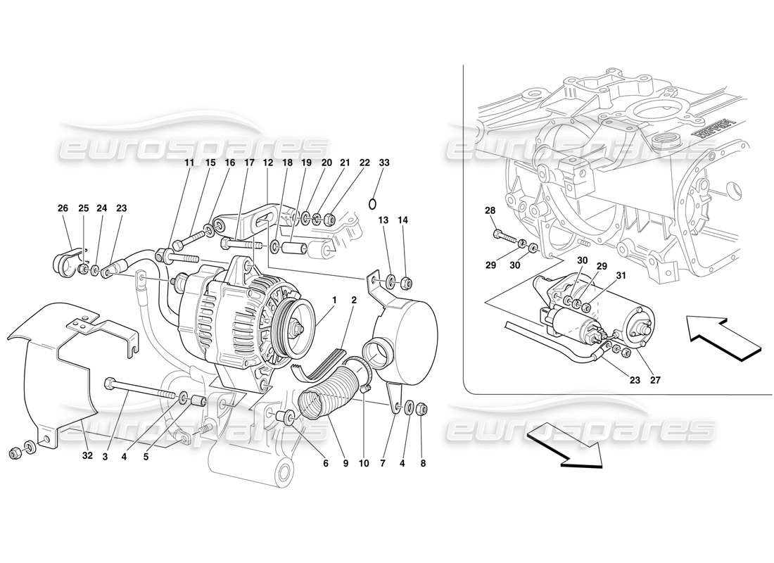 a part diagram from the ferrari f50 parts catalogue