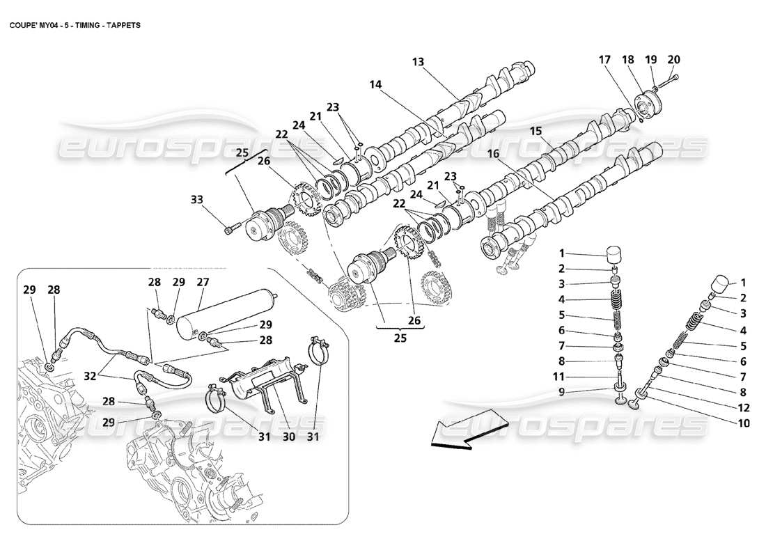 a part diagram from the Maserati 4200 Coupe (2004) parts catalogue