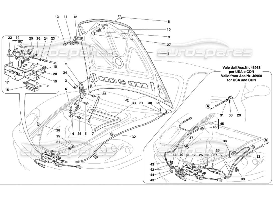 a part diagram from the ferrari 360 parts catalogue