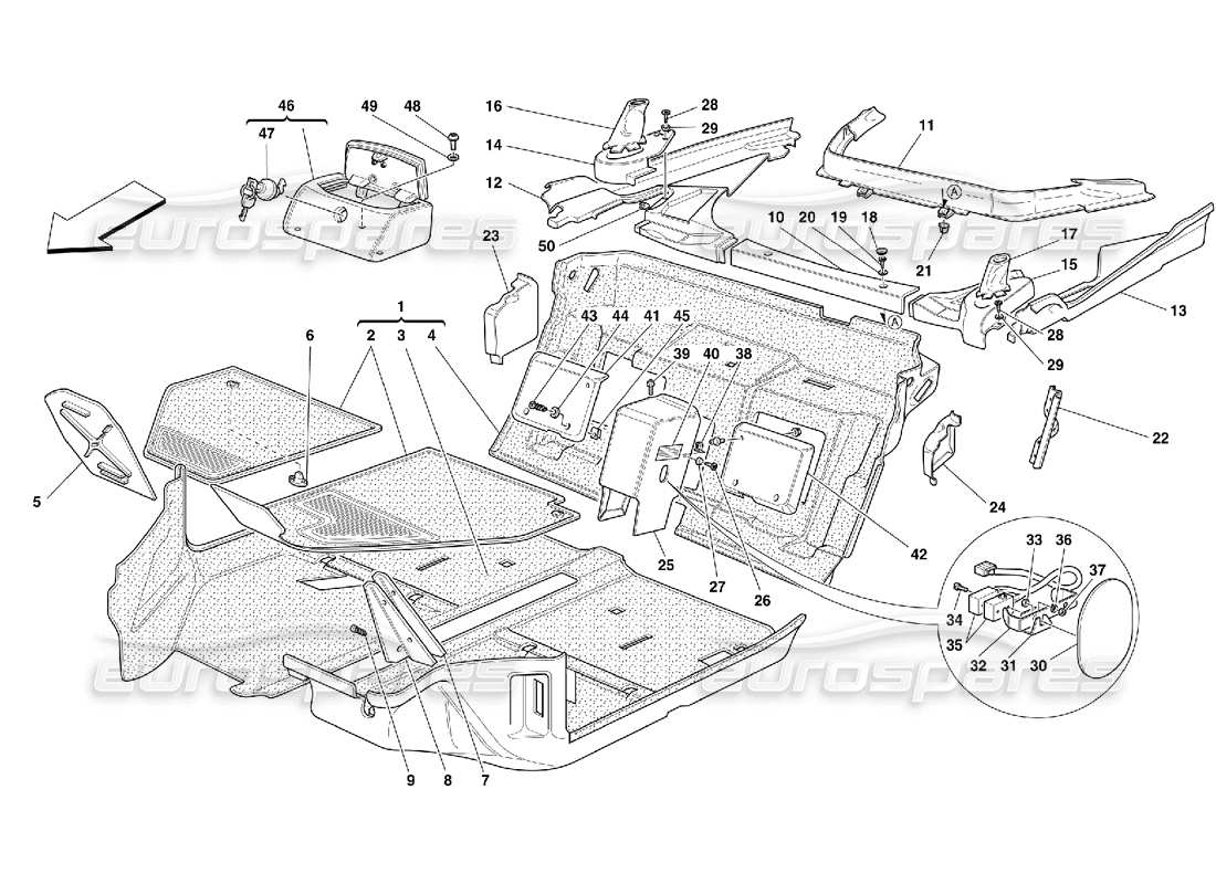 a part diagram from the ferrari 355 parts catalogue
