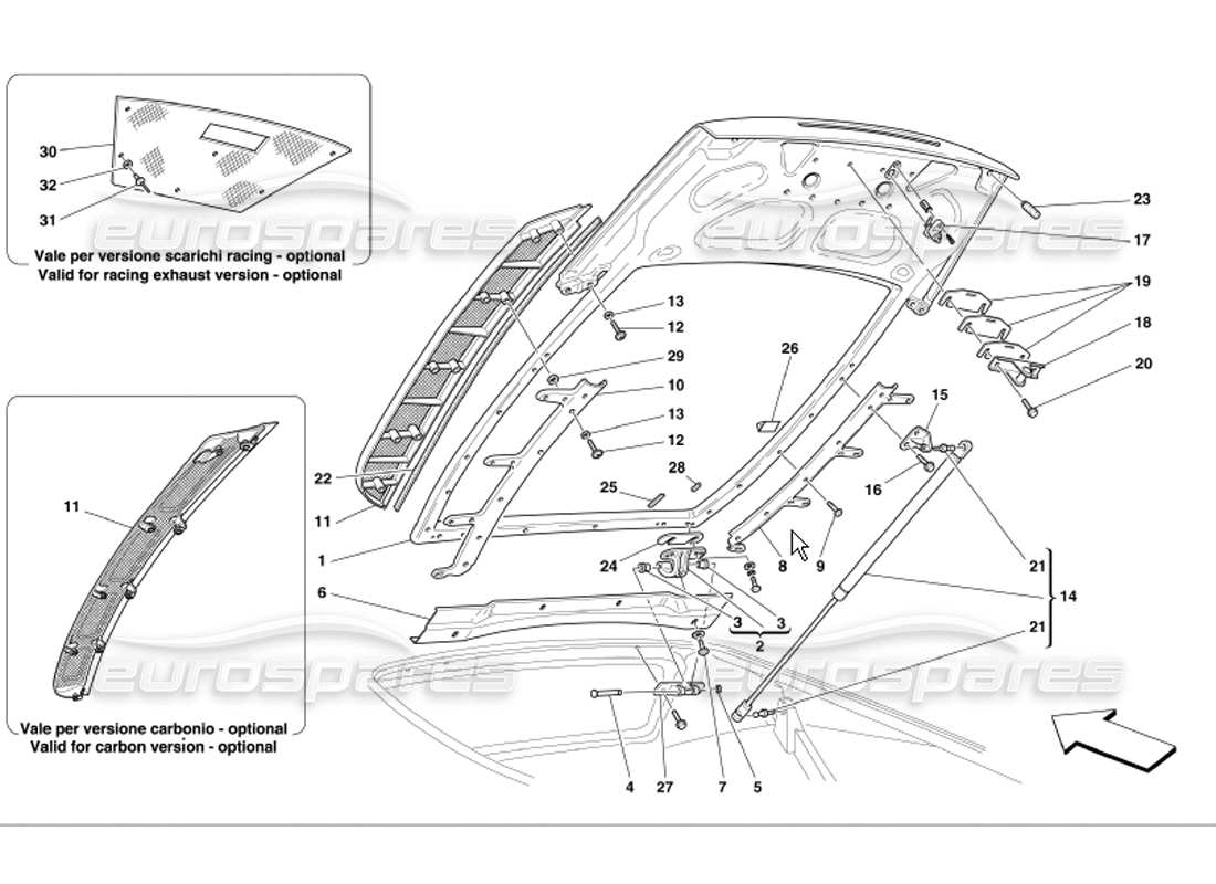 a part diagram from the ferrari 360 parts catalogue