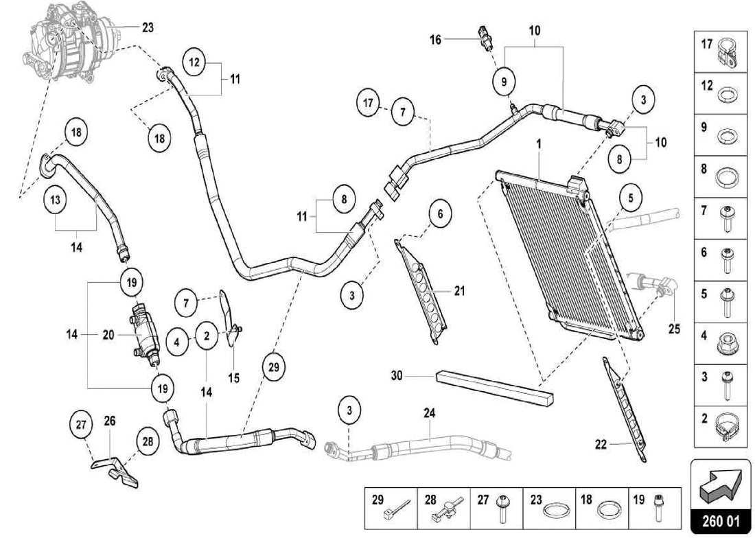 VIEW PARTS DIAGRAMS FROM THE LAMBORGHINI CENTENARIO SPIDER PARTS CATALOGUE a part diagram from the lamborghini centenario spider parts catalogue