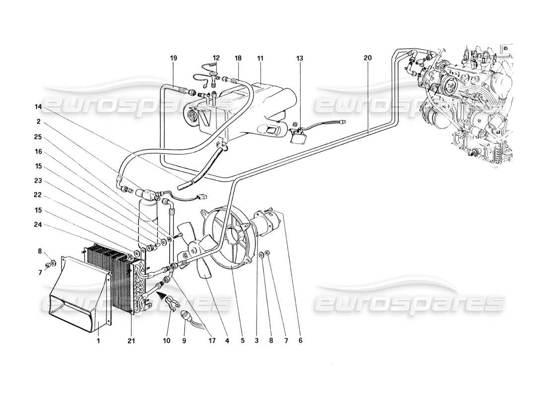a part diagram from the ferrari 328 parts catalogue