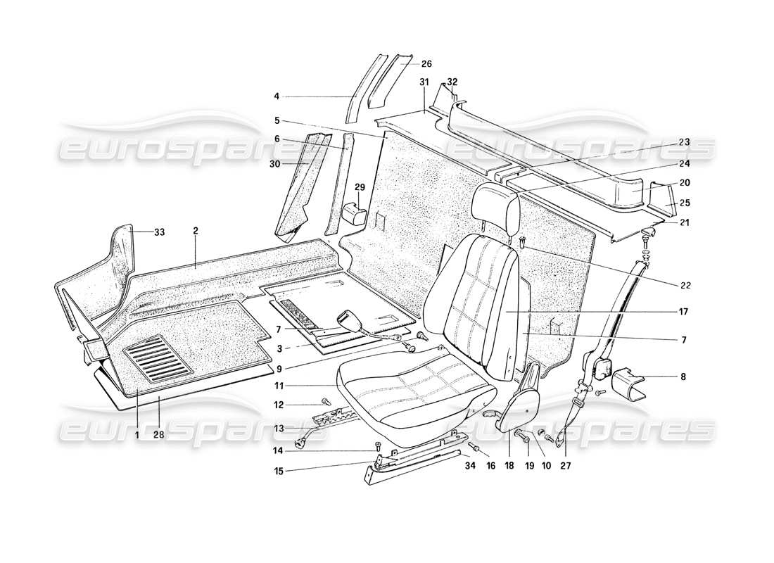 a part diagram from the ferrari 328 parts catalogue