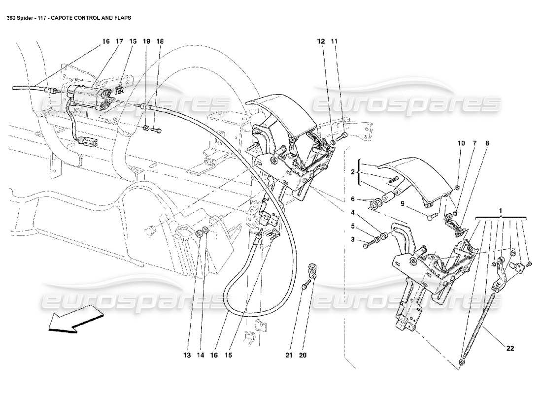 a part diagram from the ferrari 360 parts catalogue