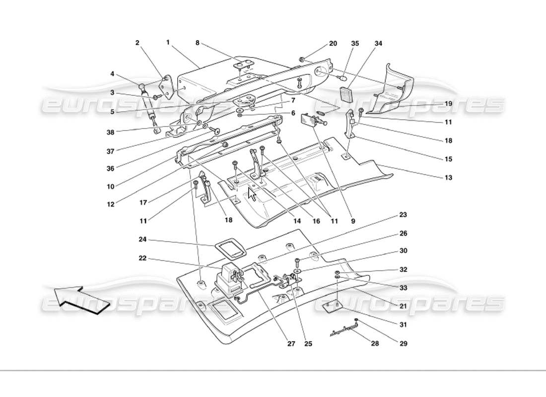 a part diagram from the ferrari 360 parts catalogue