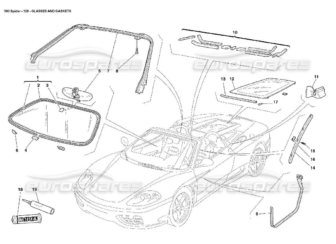 a part diagram from the ferrari 360 parts catalogue