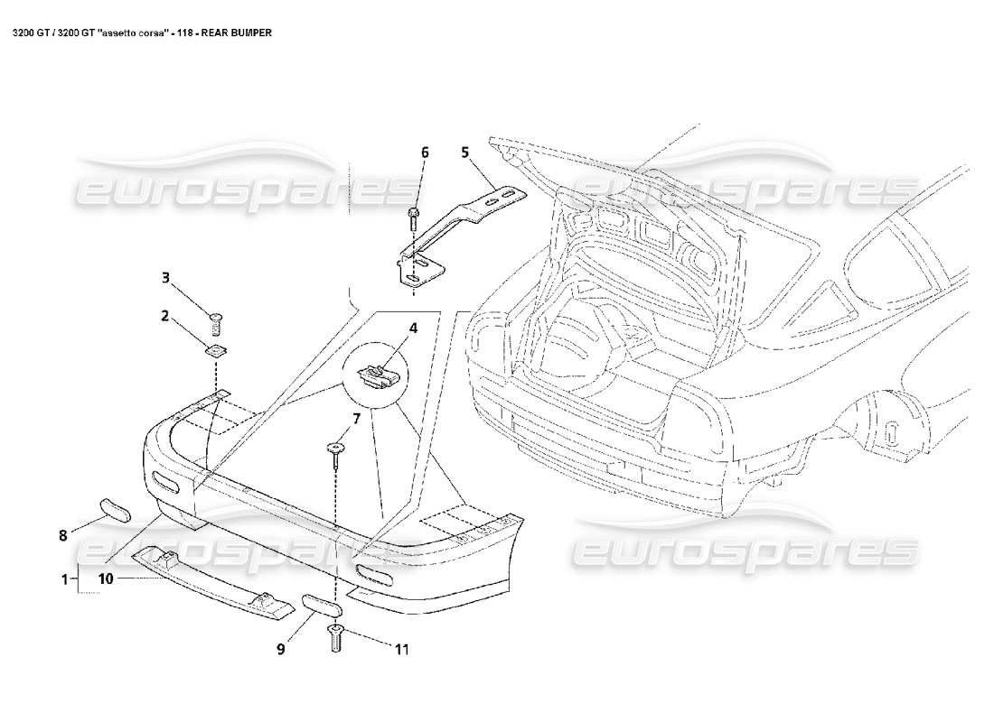 a part diagram from the maserati 3200 parts catalogue