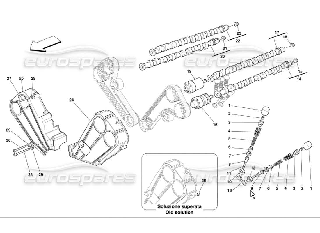 a part diagram from the Ferrari 360 Modena parts catalogue