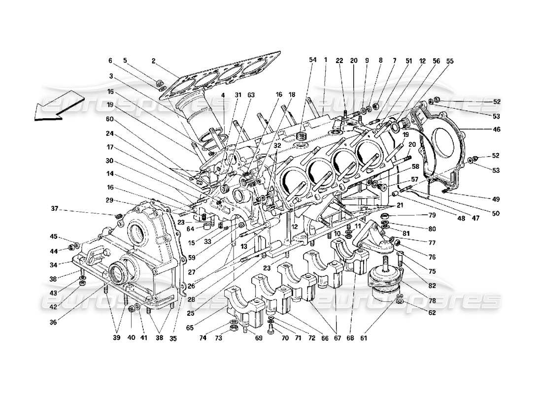 a part diagram from the ferrari 348 (2.7 motronic) parts catalogue