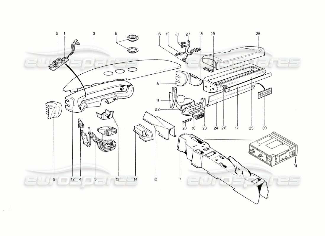 a part diagram from the ferrari 308 parts catalogue