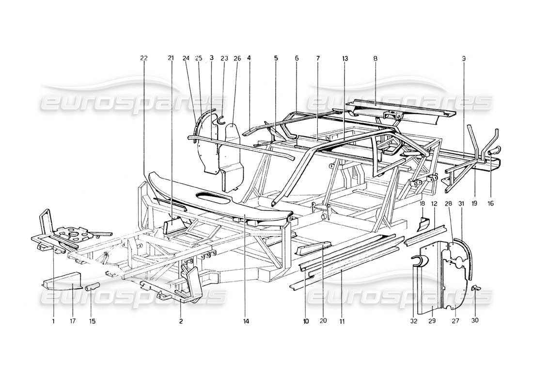 a part diagram from the ferrari 308 parts catalogue