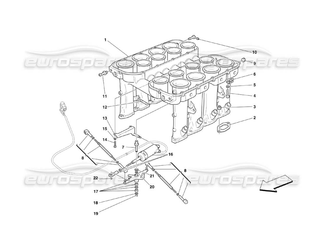 a part diagram from the ferrari 360 challenge stradale parts catalogue