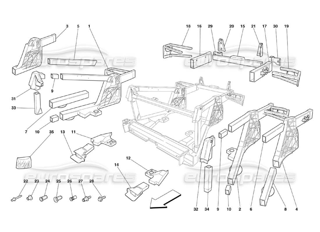 a part diagram from the ferrari 360 parts catalogue