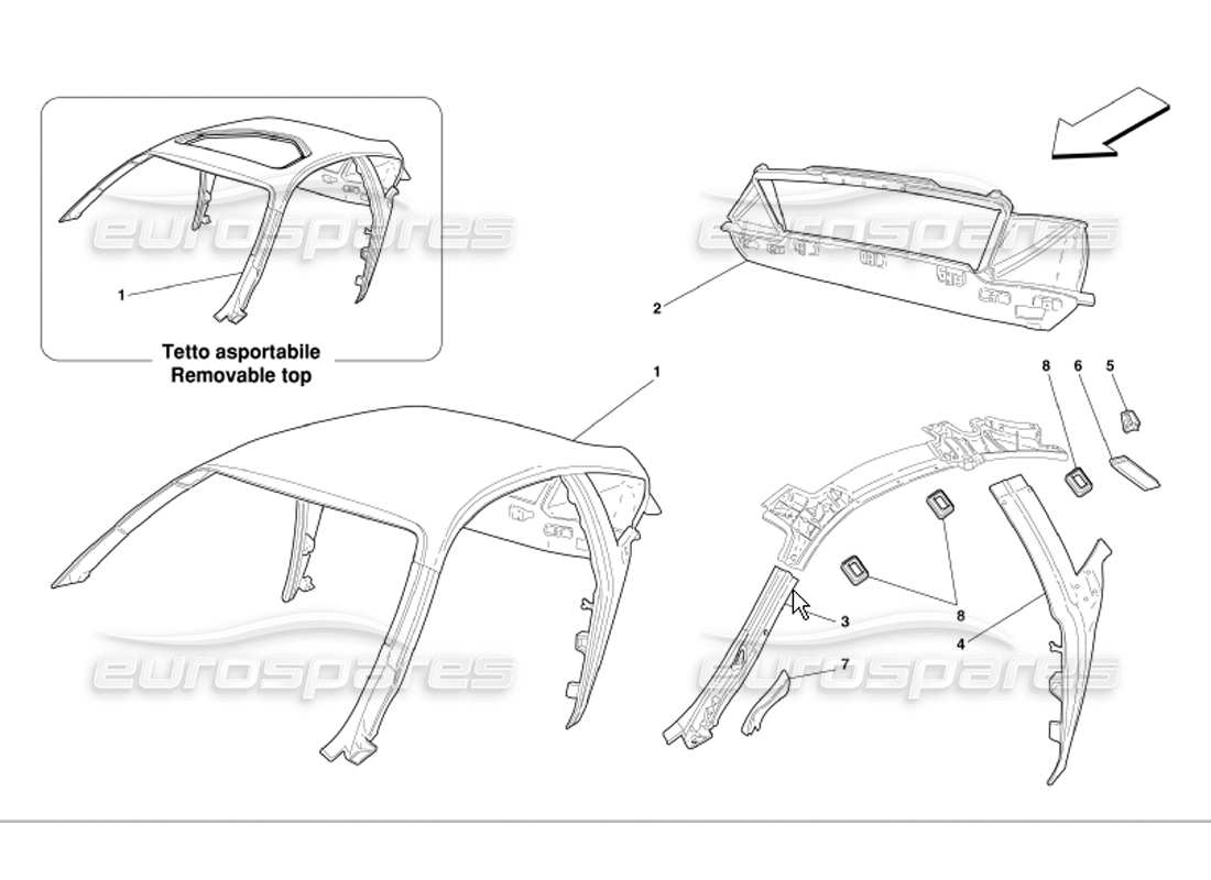 a part diagram from the Ferrari 360 Modena parts catalogue