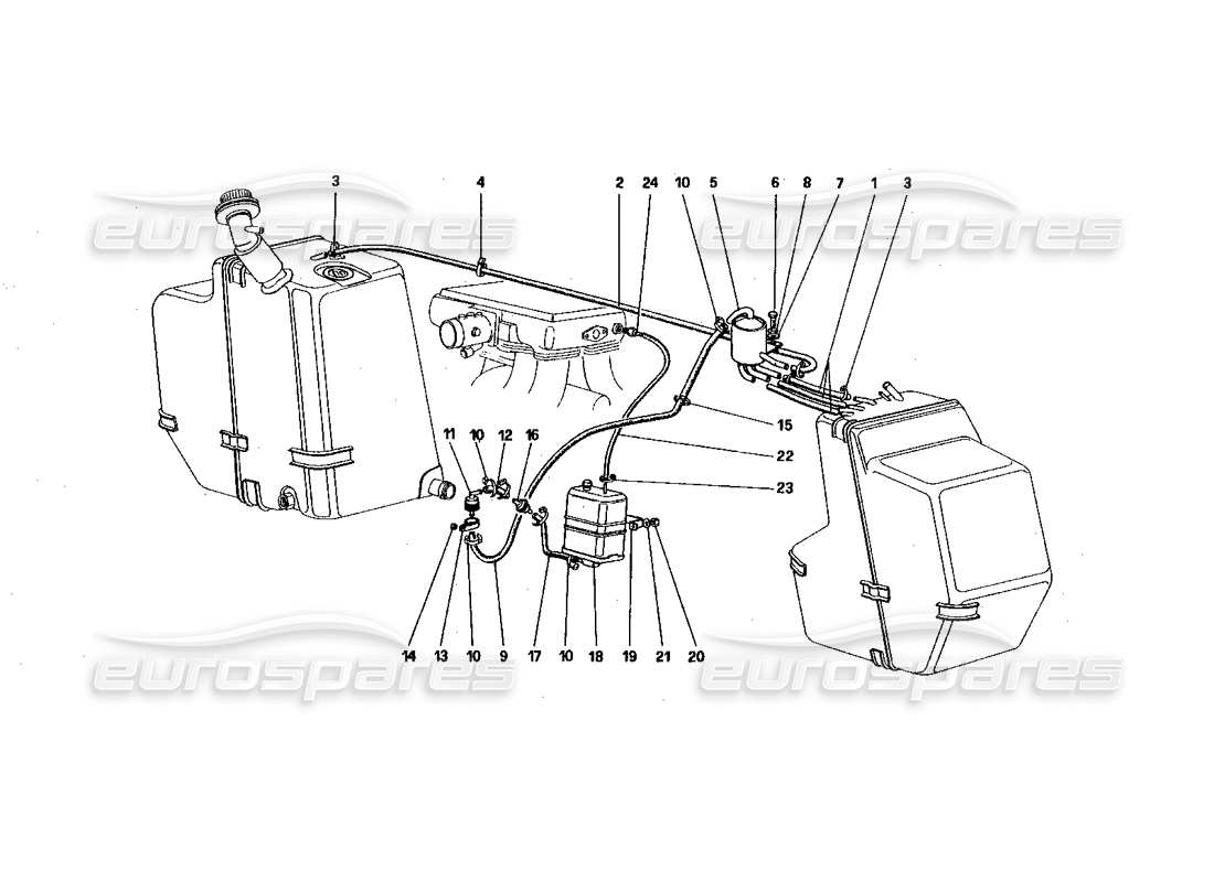 a part diagram from the ferrari 328 parts catalogue