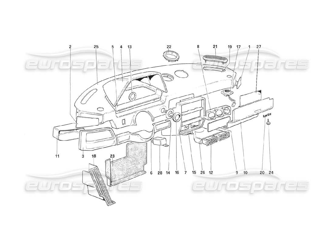 a part diagram from the ferrari 208 parts catalogue