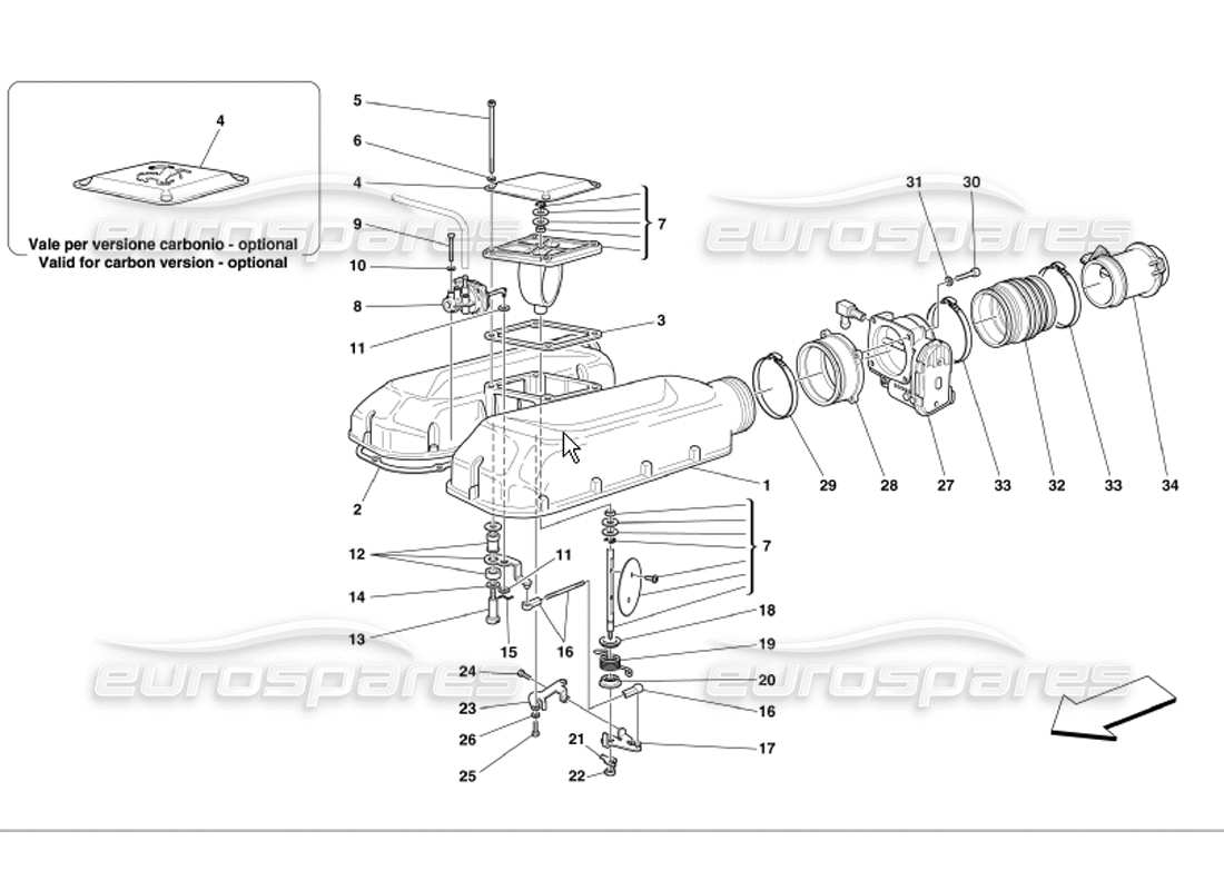 a part diagram from the Ferrari 360 Modena parts catalogue