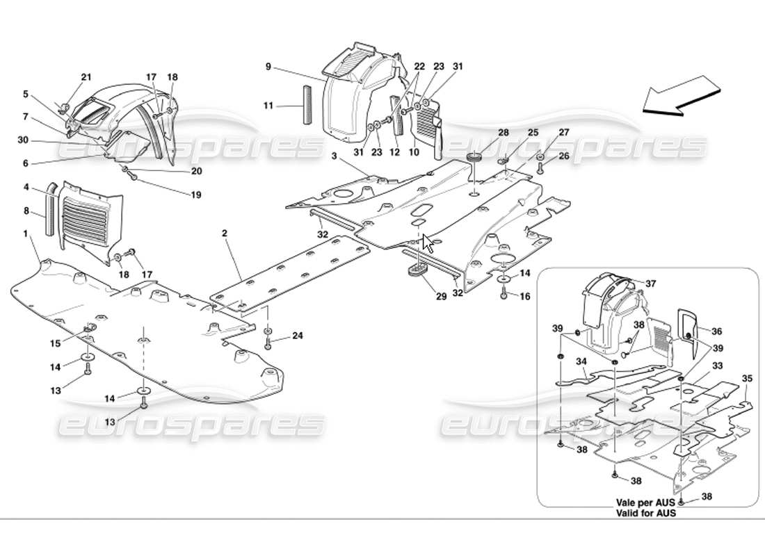 VIEW PARTS DIAGRAMS FROM THE FERRARI 360 PARTS CATALOGUE a part diagram from the ferrari 360 parts catalogue