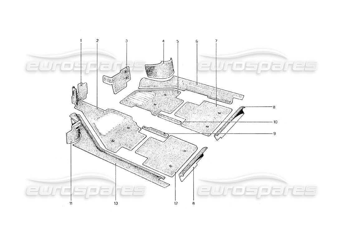a part diagram from the ferrari 308 parts catalogue