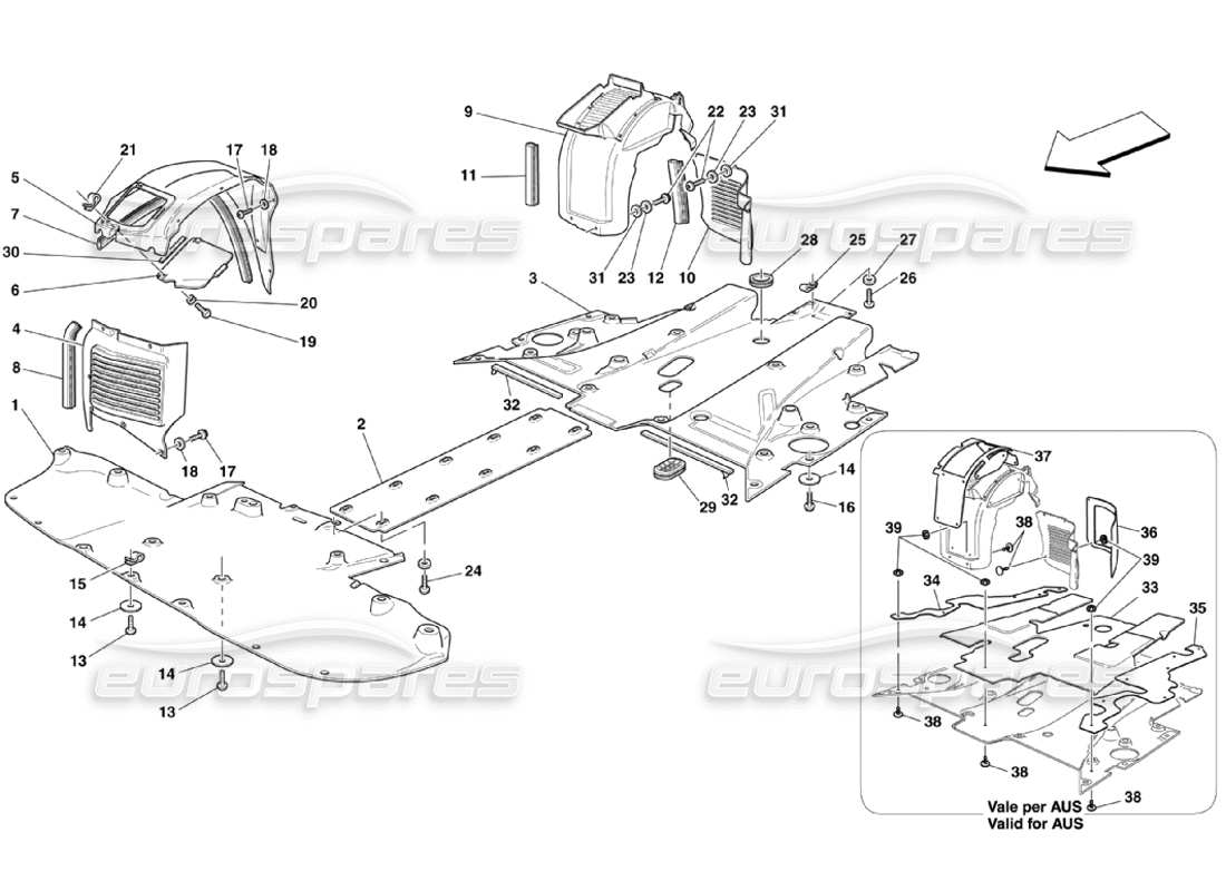 a part diagram from the ferrari 360 challenge stradale parts catalogue