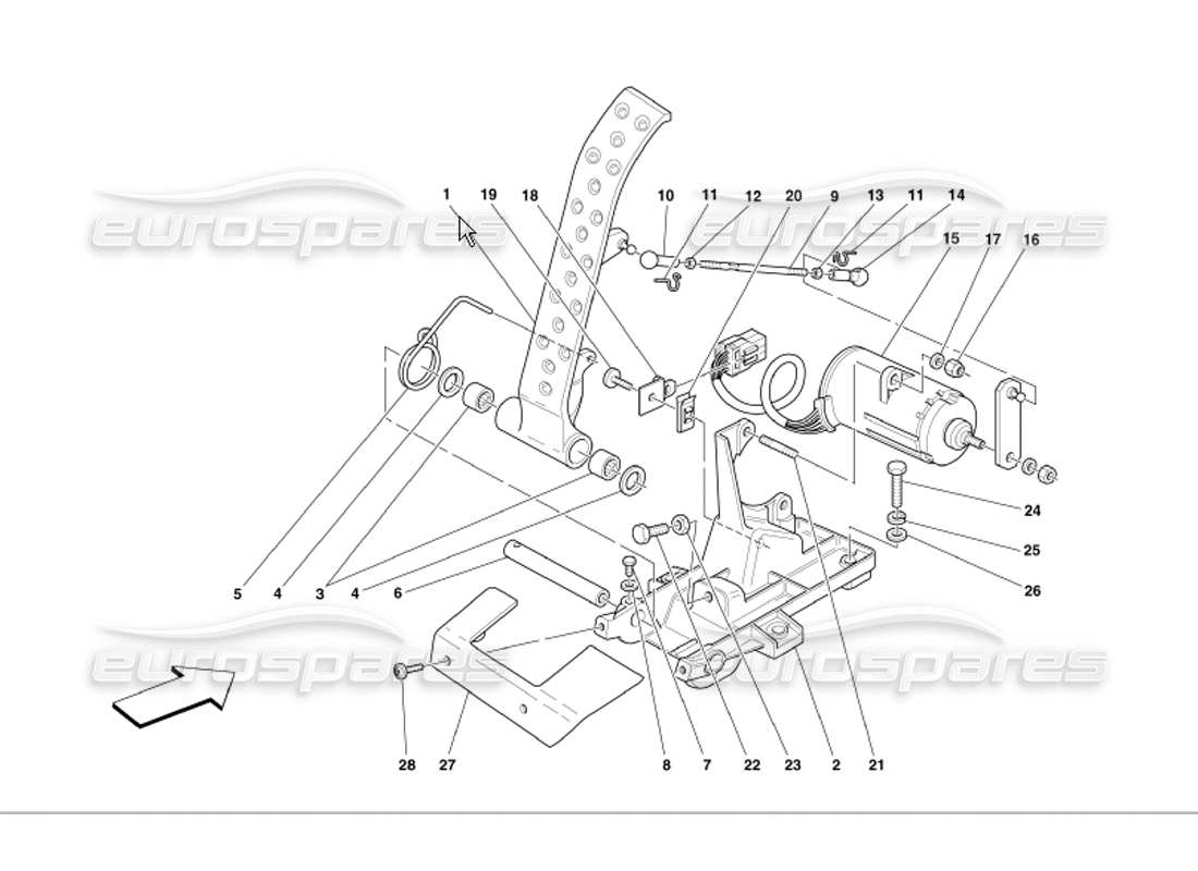 a part diagram from the ferrari 360 parts catalogue