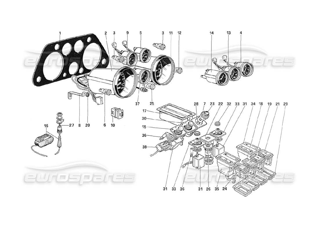 a part diagram from the ferrari 208 parts catalogue