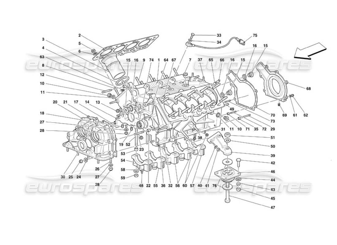 a part diagram from the Ferrari 360 Challenge (2000) parts catalogue