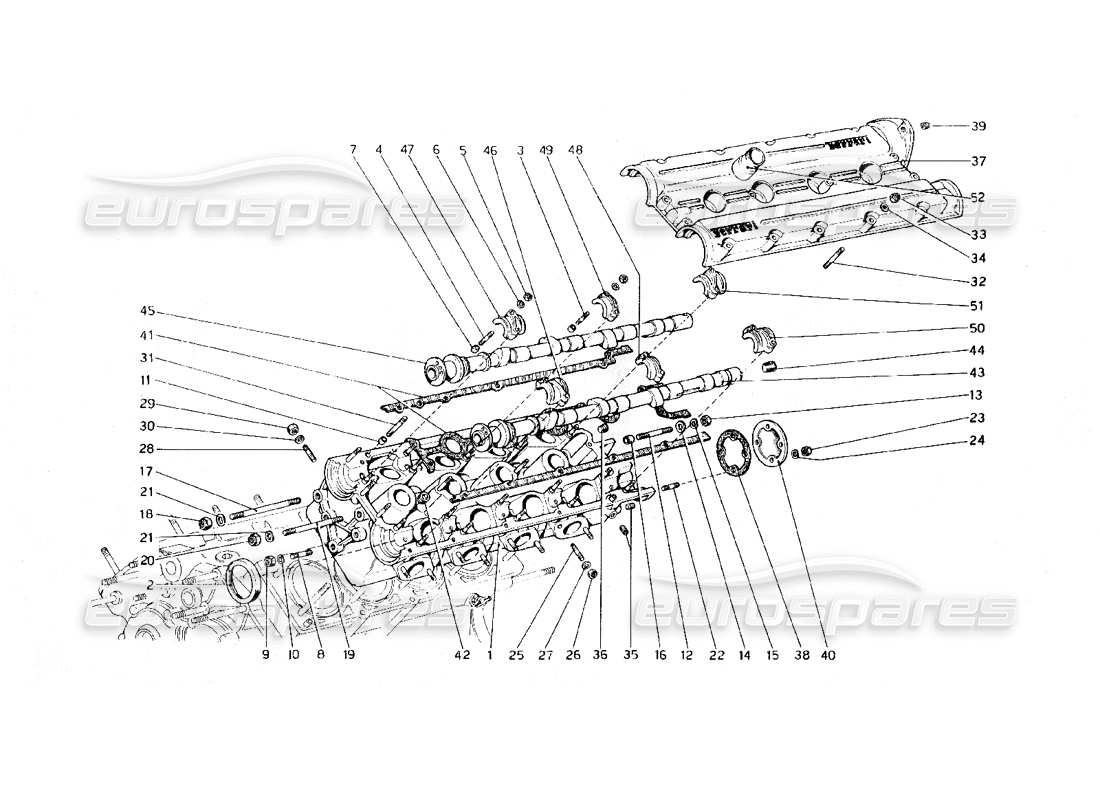 a part diagram from the Ferrari 308 GT4 Dino (1979) parts catalogue