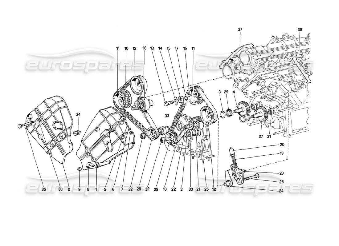 a part diagram from the ferrari 208 parts catalogue