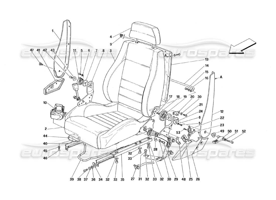 a part diagram from the ferrari 348 parts catalogue