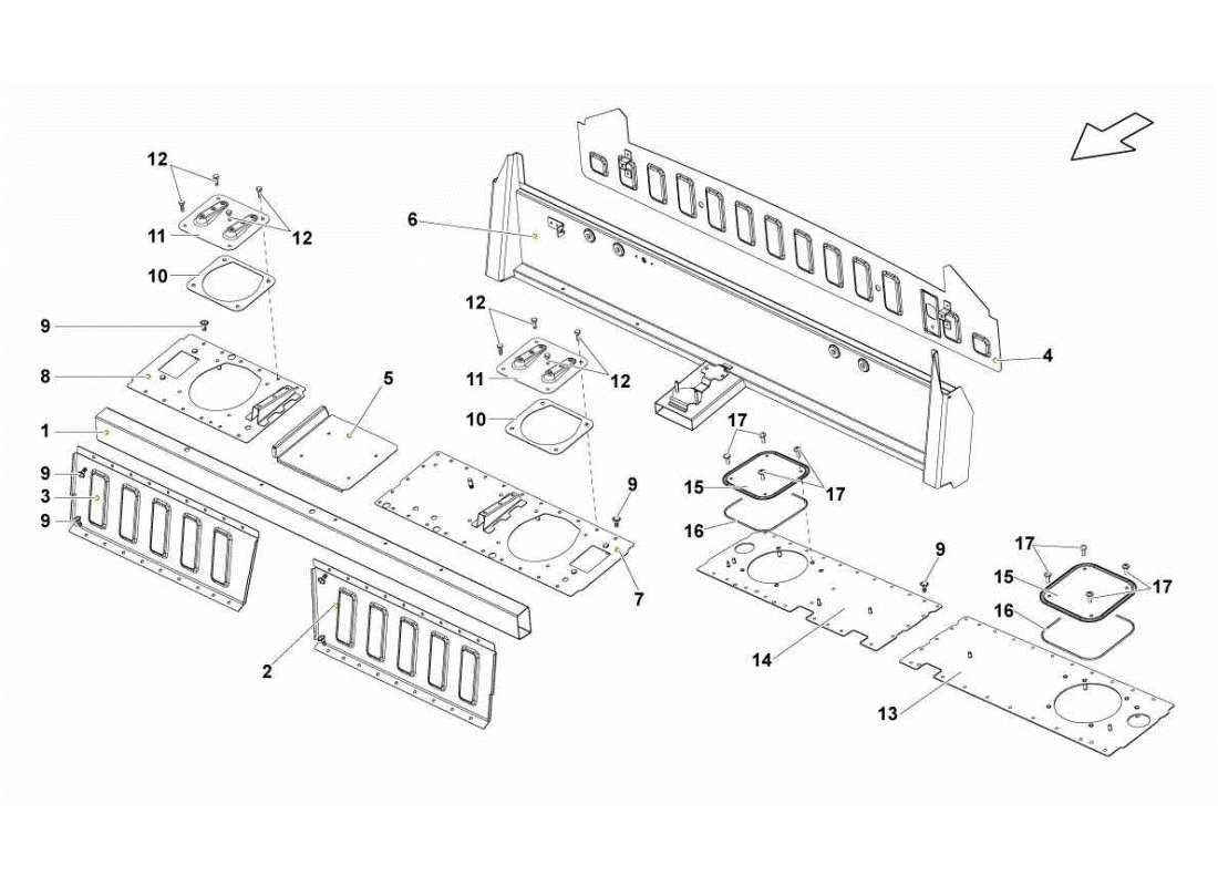 a part diagram from the Lamborghini Gallardo STS II SC parts catalogue