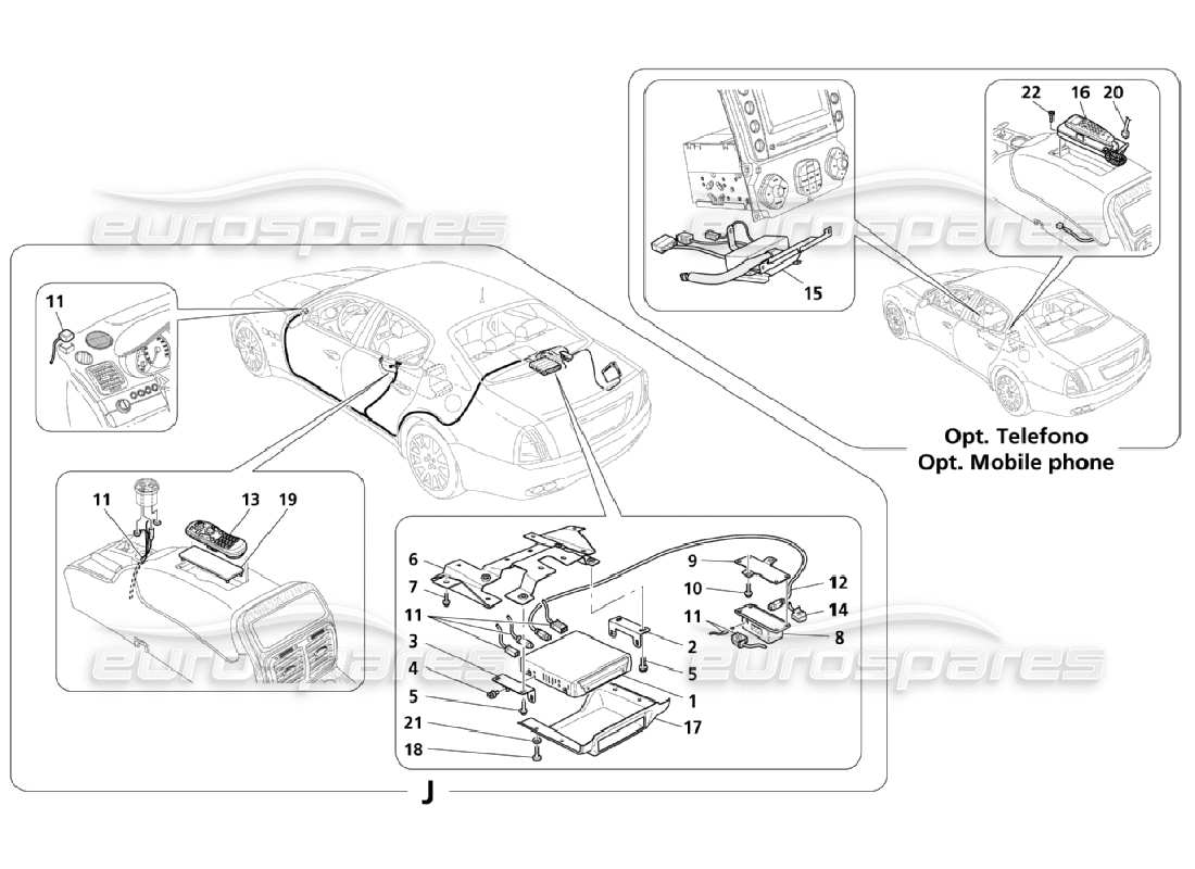 a part diagram from the maserati quattroporte m139 (2005-2013) parts catalogue