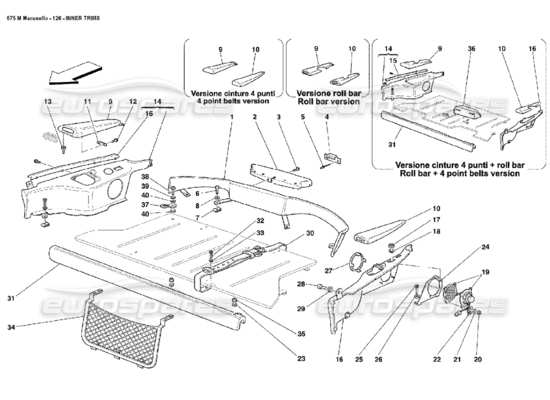 a part diagram from the ferrari 575 parts catalogue