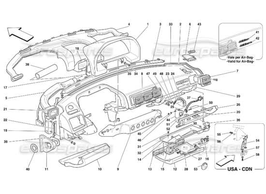 a part diagram from the ferrari 456 parts catalogue