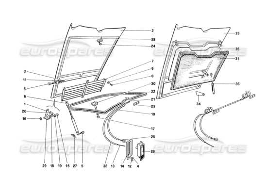 a part diagram from the ferrari 328 parts catalogue