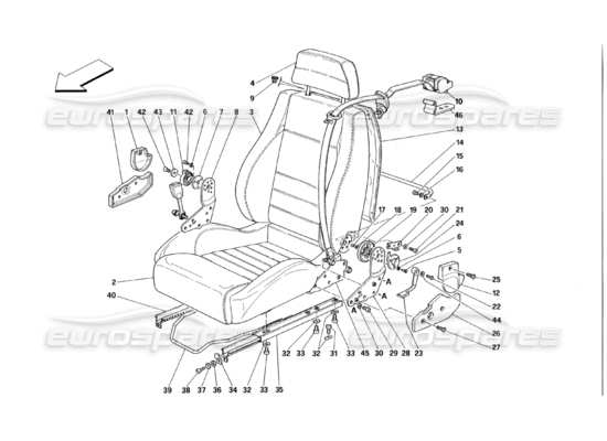 a part diagram from the ferrari 348 parts catalogue